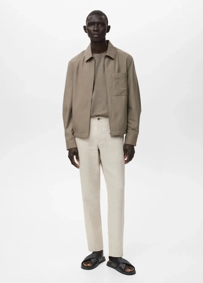 Schmal geschnittene Hose aus 100 % Leinen Schmal geschnittene Hose aus 100 % Leinen