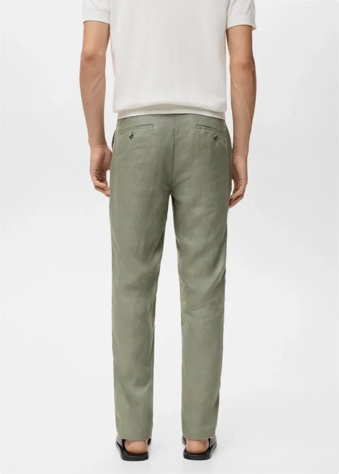 Schmal geschnittene Hose aus 100 % Leinen Schmal geschnittene Hose aus 100 % Leinen