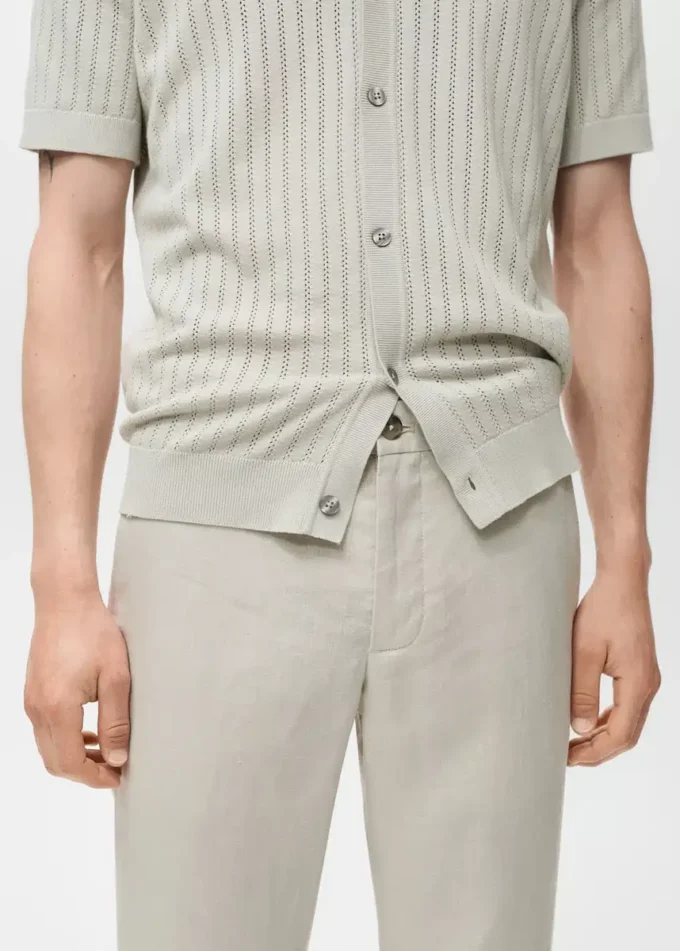 Schmal geschnittene Hose aus 100 % Leinen Schmal geschnittene Hose aus 100 % Leinen