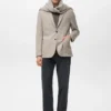 Schmal geschnittener Blazer aus melierter Wolle Schmal geschnittener Blazer aus melierter Wolle