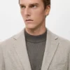 Schmal geschnittener Blazer aus melierter Wolle Schmal geschnittener Blazer aus melierter Wolle