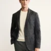 Schmal geschnittener Blazer aus Wollmischung Schmal geschnittener Blazer aus Wollmischung