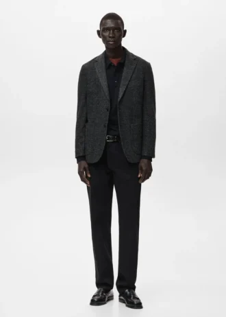 Schmal geschnittener Blazer aus Wollmischung