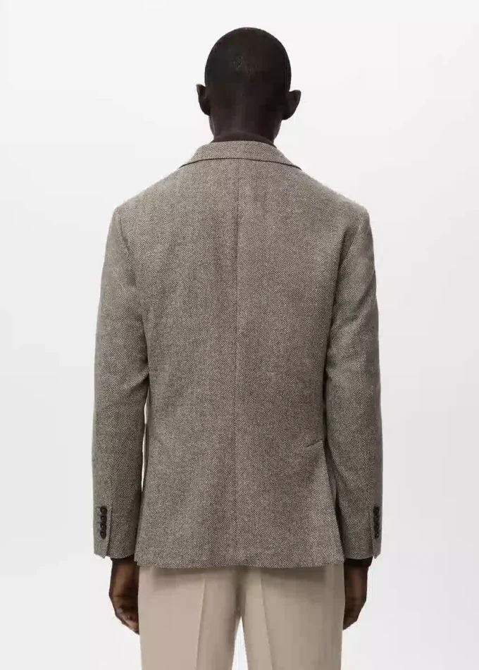 Schmal geschnittener Blazer aus Wollmischung Schmal geschnittener Blazer aus Wollmischung