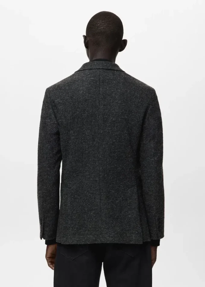 Schmal geschnittener Blazer aus Wollmischung Schmal geschnittener Blazer aus Wollmischung