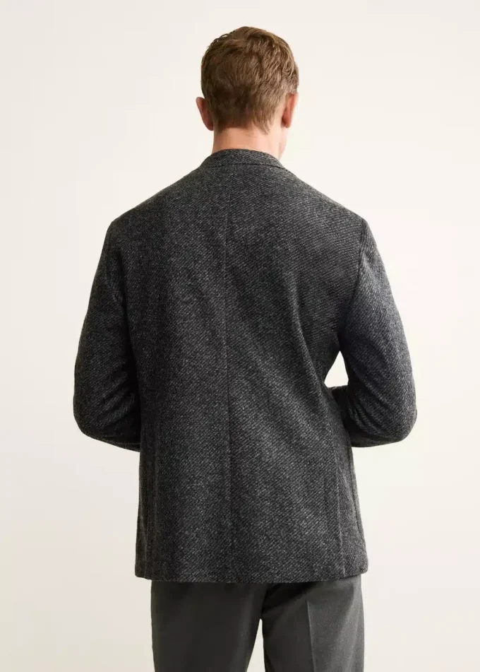 Schmal geschnittener Blazer aus Wollmischung Schmal geschnittener Blazer aus Wollmischung