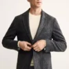 Schmal geschnittener Blazer aus Wollmischung Schmal geschnittener Blazer aus Wollmischung