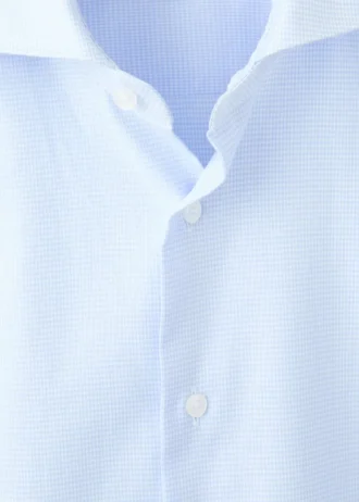 Schmal geschnittenes Anzughemd aus Twill mit Mikroprint