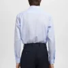 Schmal geschnittenes Anzughemd aus Twill mit Mikroprint