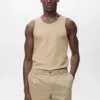 Schmal geschnittenes, geripptes Tanktop Schmal geschnittenes, geripptes Tanktop