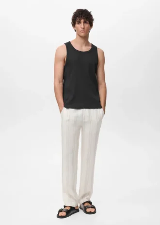 Schmal geschnittenes, geripptes Tanktop