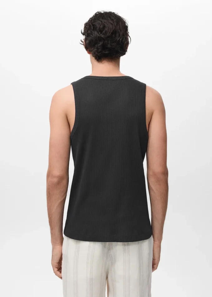 Schmal geschnittenes, geripptes Tanktop Schmal geschnittenes, geripptes Tanktop