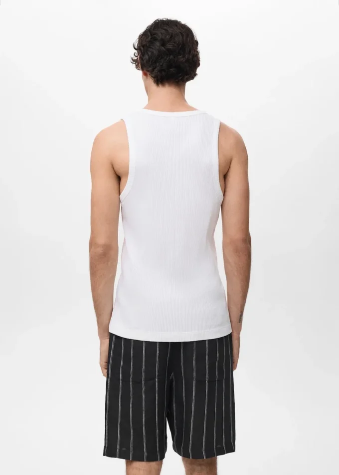 Schmal geschnittenes, geripptes Tanktop Schmal geschnittenes, geripptes Tanktop