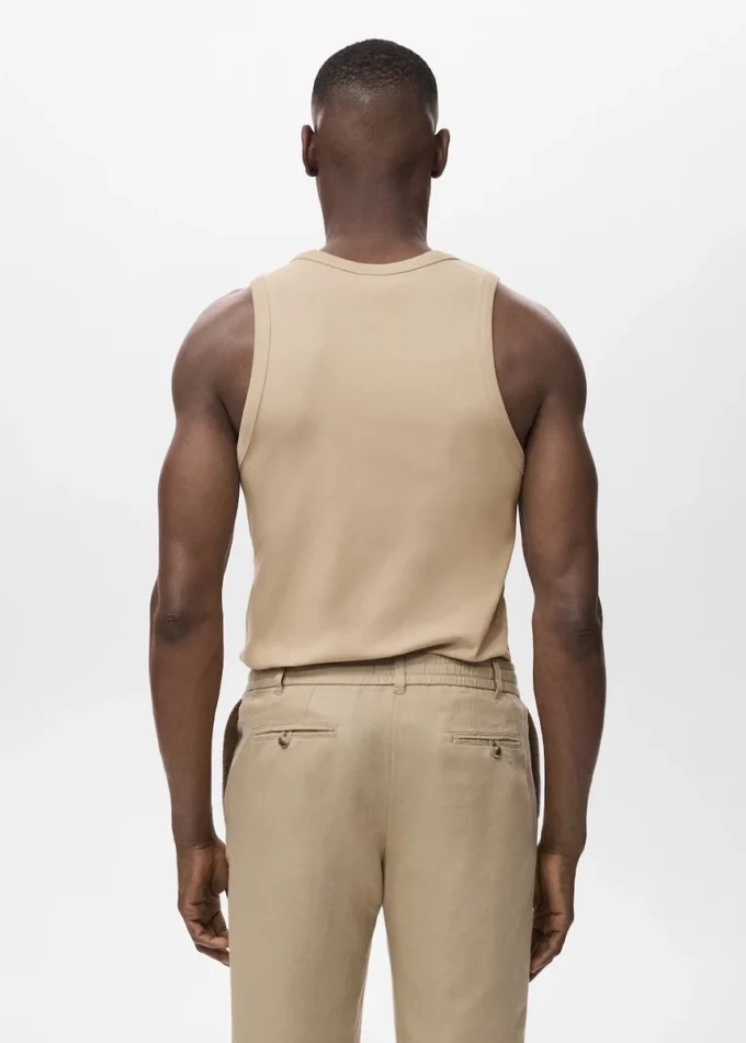 Schmal geschnittenes, geripptes Tanktop Schmal geschnittenes, geripptes Tanktop