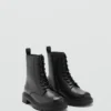 Schnürbare Lederstiefeletten Schnürbare Lederstiefeletten