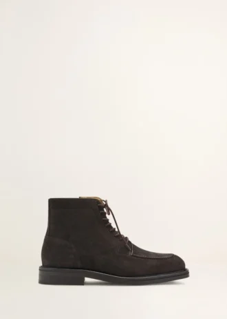 Schnürbare Lederstiefeletten