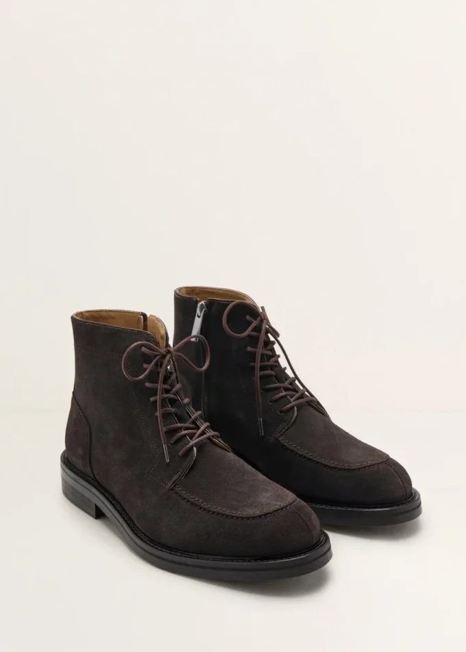 Schnürbare Lederstiefeletten Schnürbare Lederstiefeletten