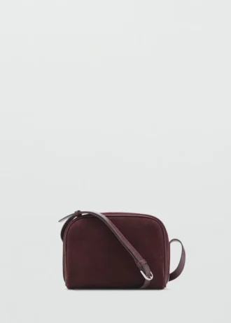Schultertasche aus Wildleder