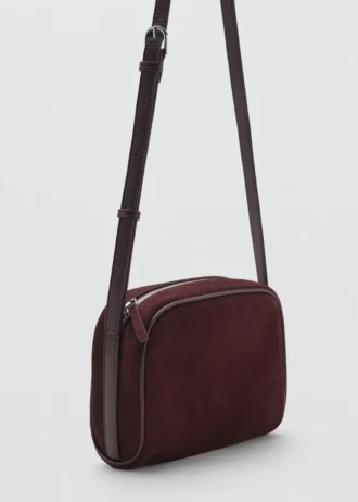 Schultertasche aus Wildleder