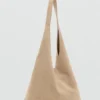 Schultertasche aus Wildleder