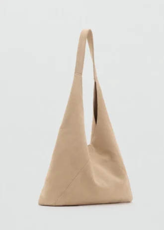 Schultertasche aus Wildleder