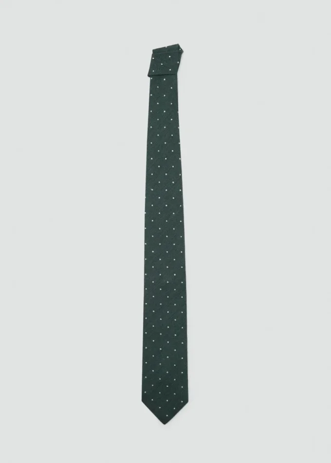 Seidenkrawatte mit Polka-Dot-Muster Seidenkrawatte mit Polka-Dot-Muster