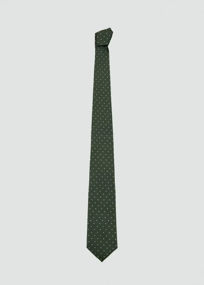Seidenkrawatte mit Polka-Dot-Muster Seidenkrawatte mit Polka-Dot-Muster