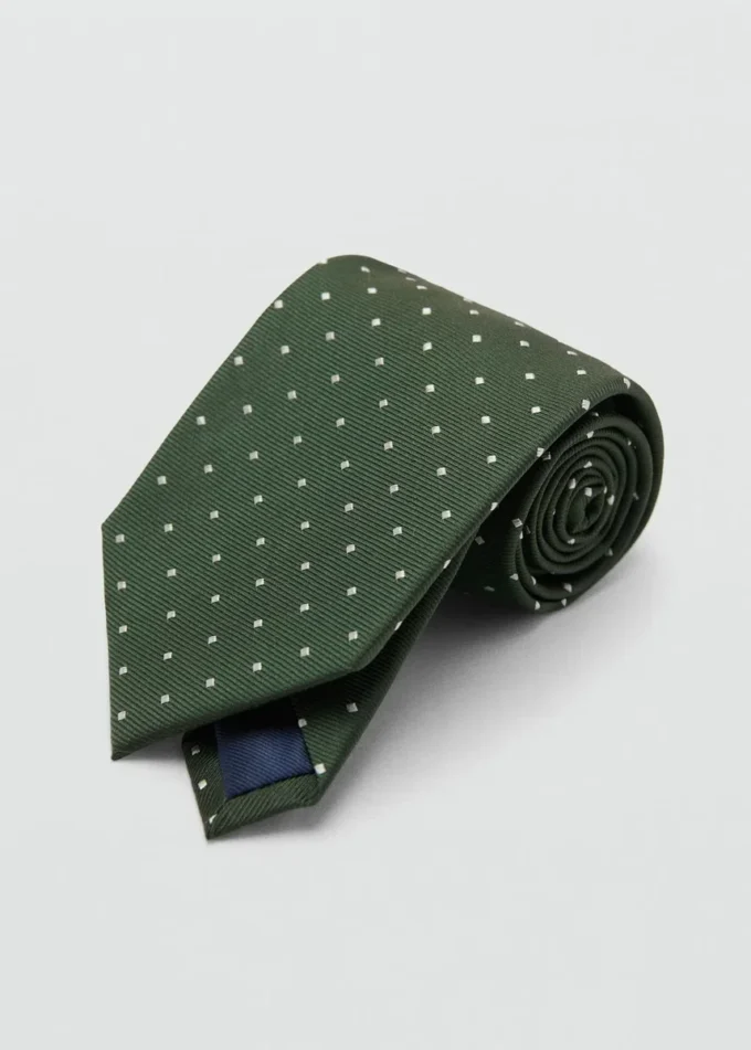 Seidenkrawatte mit Polka-Dot-Muster Seidenkrawatte mit Polka-Dot-Muster