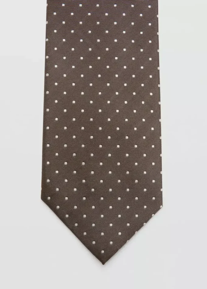 Seidenkrawatte mit Polka-Dot-Muster Seidenkrawatte mit Polka-Dot-Muster