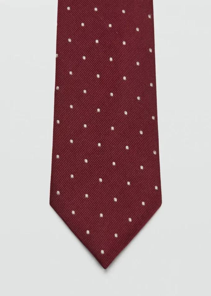 Seidenkrawatte mit Polka-Dot-Muster Seidenkrawatte mit Polka-Dot-Muster