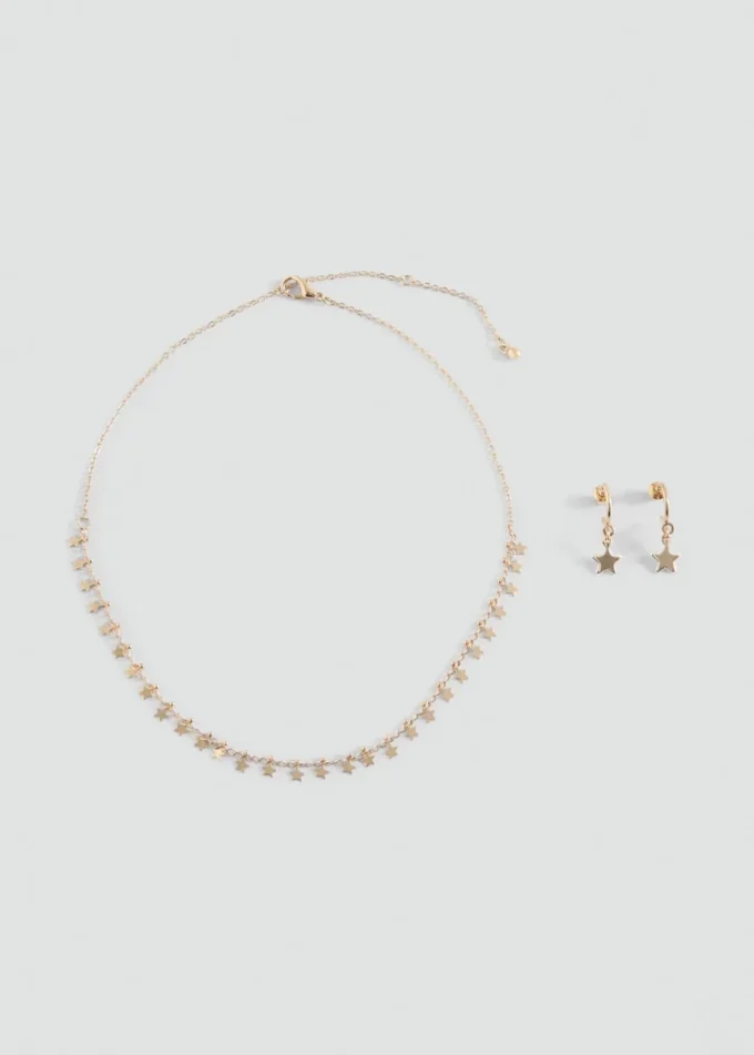 Set aus Halskette und Ohrringen