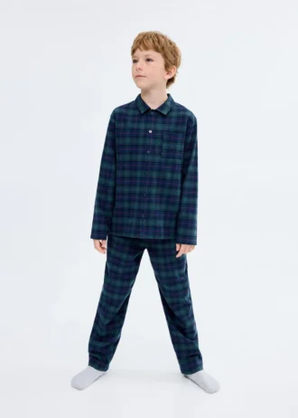 Set aus langen Pyjamas mit Karomuster