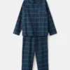 Set aus langen Pyjamas mit Karomuster Set aus langen Pyjamas mit Karomuster