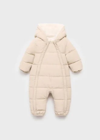 Sherpa-Jumpsuit mit Kapuze