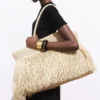 Shopper-Tasche aus Naturfaser mit Quasten