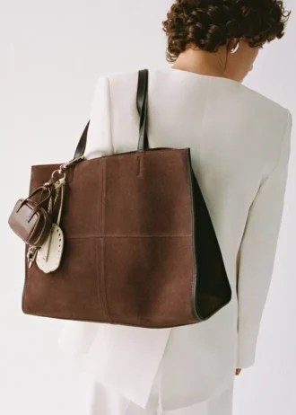 Shopper-Tasche aus Wildleder