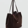 Shopper-Tasche aus Wildleder