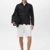 Shorts aus Leinenmischgewebe mit elastischem Bund Shorts aus Leinenmischgewebe mit elastischem Bund