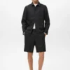 Shorts aus Leinenmischgewebe mit elastischem Bund Shorts aus Leinenmischgewebe mit elastischem Bund