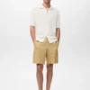 Shorts aus Leinenmischgewebe mit elastischem Bund