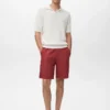 Shorts aus Leinenmischgewebe mit elastischem Bund