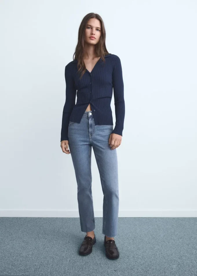 Sienna-Jeans mit ausgestelltem Bein und verkürzter Länge