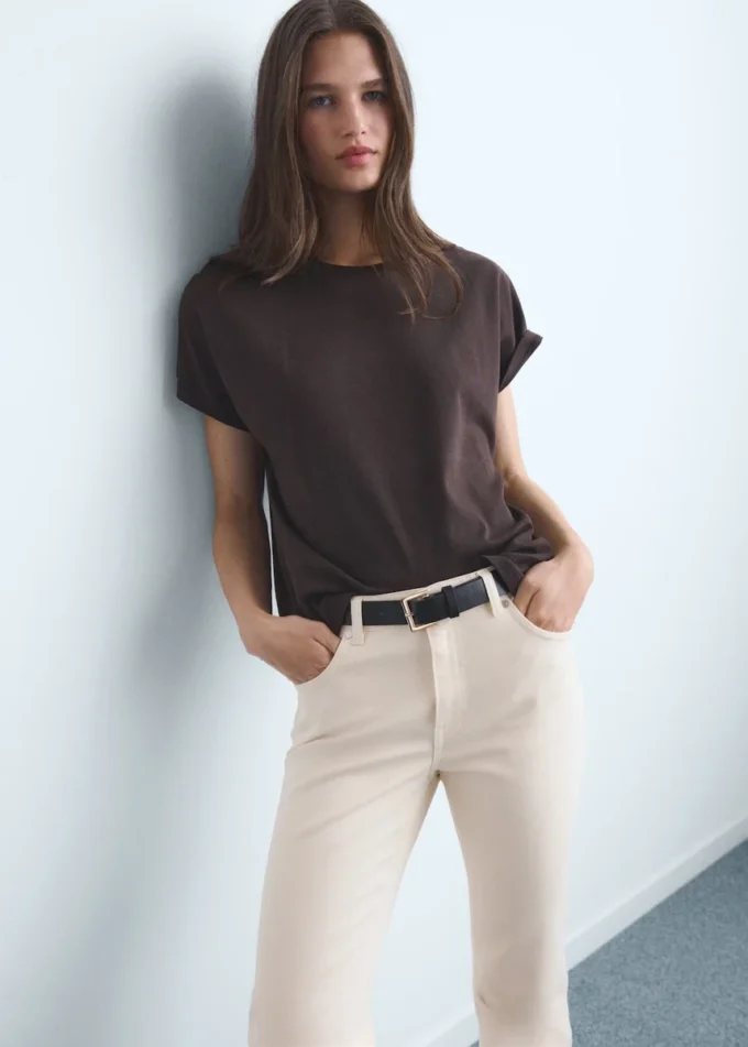 Sienna-Jeans mit ausgestelltem Bein und verkürzter Länge