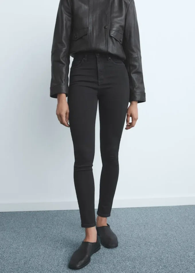 Skinny-Jeans mit hoher Taille