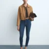 Skinny-Jeans mit hoher Taille