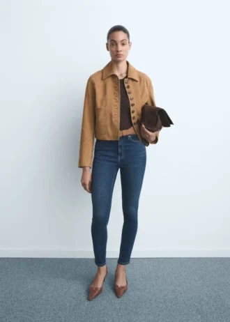 Skinny-Jeans mit hoher Taille