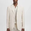 Slim-Fit-Anzugblazer aus einer Leinen-Lyocell-Mischung Slim-Fit-Anzugblazer aus einer Leinen-Lyocell-Mischung