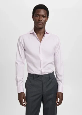 Slim Fit Anzughemd aus 100 % Baumwolle