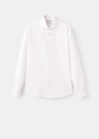 Slim Fit Anzughemd aus 100 % Baumwolle