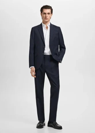 Slim-Fit-Anzughemd aus Baumwolle